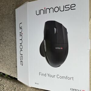 Contour Unimouse Ergonomic Wired Mouse Thumb Support Right-Handed Tested Works
